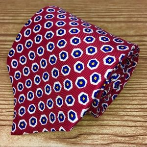 ✨Lauren Ralph Lauren Red With Blue & White Hexagon